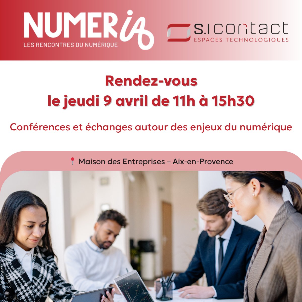 NUMERIA : les rencontres du numérique ! Rendez-vous le jeudi 9 avril